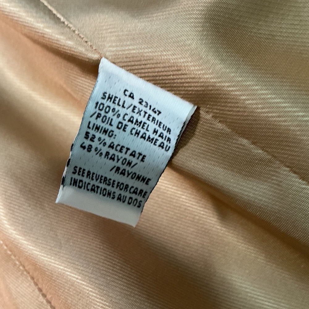Talbots 100% Pure Camel Hair Blazer Jacket Made in Italy Tan Women 12 - Picture 4 of 8